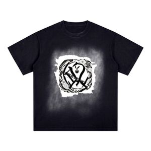 Yahweh clothing line acid washed dropshoulder t shirt
